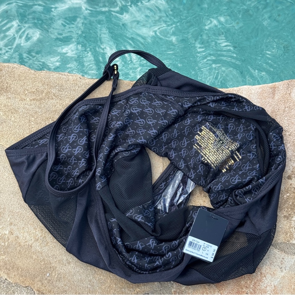 Victoria's Secret Sexy Black Mesh One Piece Swimsuit size Small - Picture 10 of 10